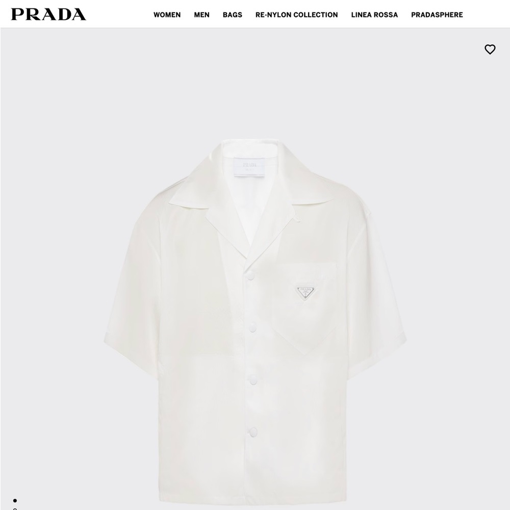 NEW MINT PRADA Re-Nylon Short-sleeved shirt.